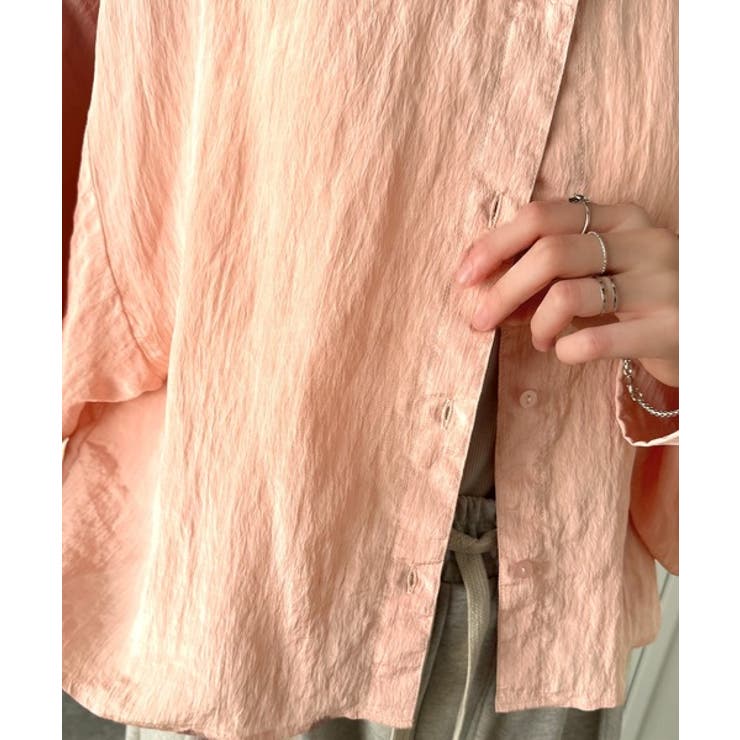 上品な抜け感と自由なアレンジ叶う。2wayカラー袖シャーリングシアー素材シャツブ… | Classical Elf  | 詳細画像28 