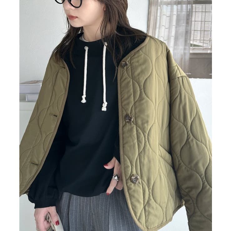 大人カジュアルをアップデート。フェイクフードスタンドネック裏毛プルオーバー | Classical Elf  | 詳細画像7 