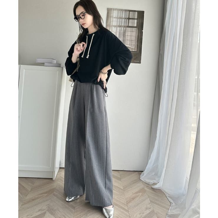 大人カジュアルをアップデート。フェイクフードスタンドネック裏毛プルオーバー | Classical Elf  | 詳細画像8 