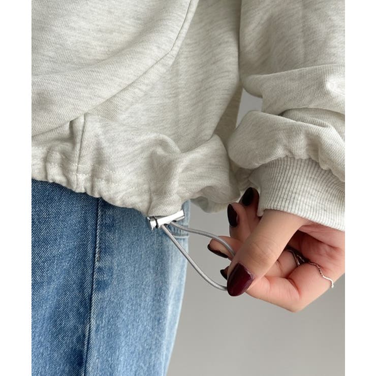 大人カジュアルをアップデート。フェイクフードスタンドネック裏毛プルオーバー | Classical Elf  | 詳細画像17 