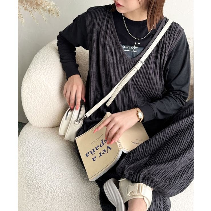 存在感ある凹凸ジャガード☆前後2way裾ドロストサロペット | Classical Elf  | 詳細画像7 