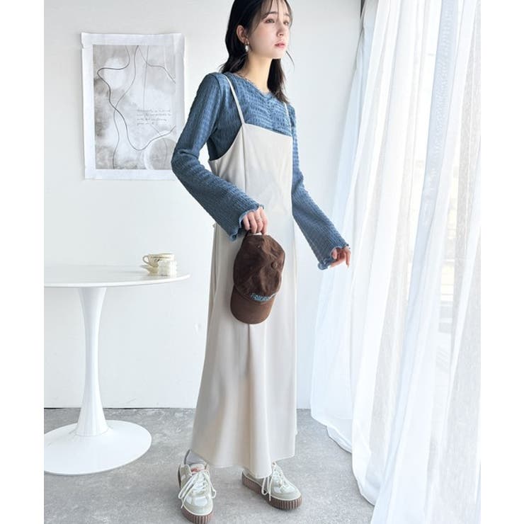 大人の魅力を引き立てる。胸シャーリングジャガードトップス（長袖） | Classical Elf  | 詳細画像22 