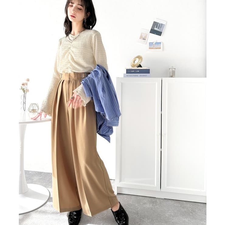 大人の魅力を引き立てる。胸シャーリングジャガードトップス（長袖） | Classical Elf  | 詳細画像4 