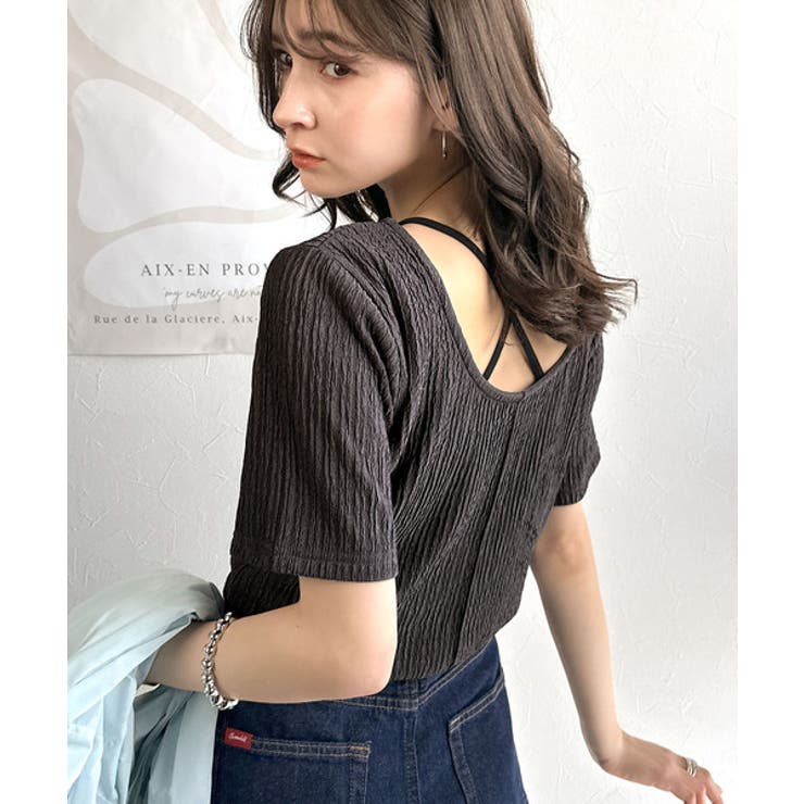 Tシャツ専用(ゆったりタイプ)】汗取りパッド付きボートネック