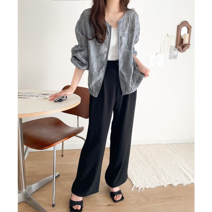美品 マルティニーク 上品 オーガンジー シアー ノーカラーブルゾン ブラック 美品 マルティニーク 上品 オーガンジー シアー ノーカラーブルゾン