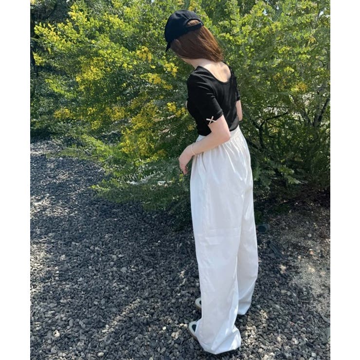 大人可愛いを叶える。前後2way袖リボンバックオープンリブトップス | Classical Elf  | 詳細画像15 