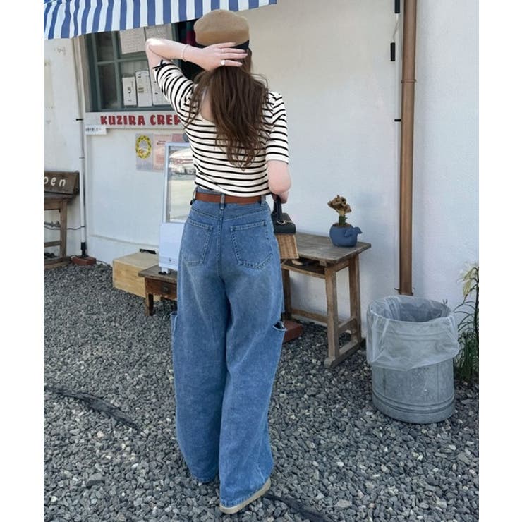 大人可愛いを叶える。前後2way袖リボンバックオープンリブトップス | Classical Elf  | 詳細画像31 