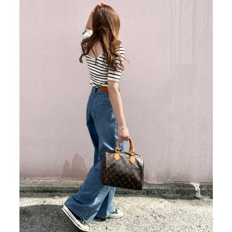 大人可愛いを叶える。前後2way袖リボンバックオープンリブトップス | Classical Elf  | 詳細画像34 