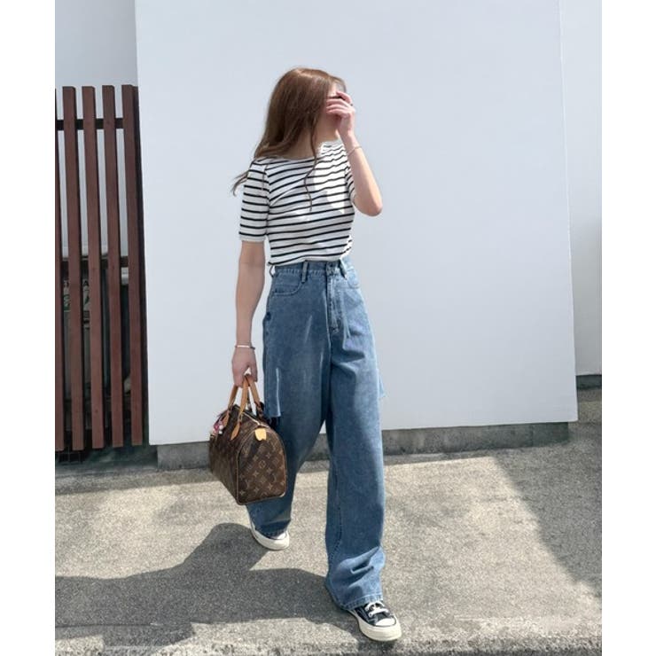 大人可愛いを叶える。前後2way袖リボンバックオープンリブトップス | Classical Elf  | 詳細画像36 