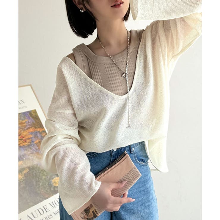 《sayo×クラシカルエルフコラボ》いつもの服に+1。ちょうどいい抜け感を。深U… | Classical Elf  | 詳細画像6 