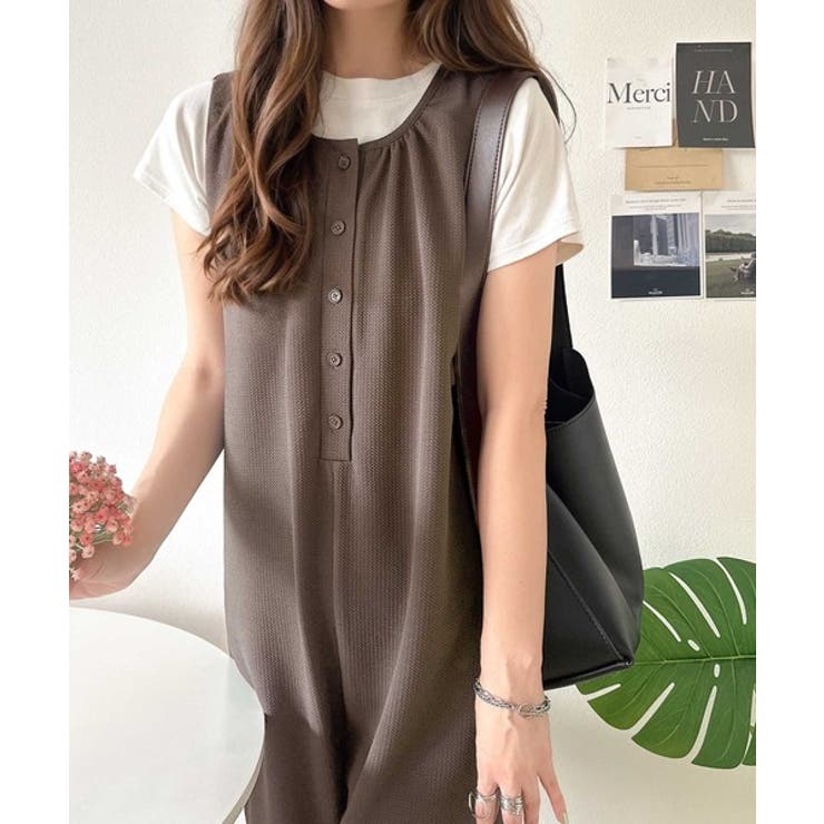 ふんわり上品、だけどラフ。膨れジャガードが映える、大人のサロペット。ヘンリージャ… | Classical Elf  | 詳細画像30 