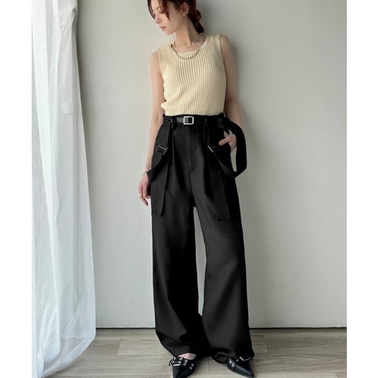 《sayo×クラシカルエルフコラボ》旬顔の太ベルト。タック入りハイウエストツイル… | Classical Elf  | 詳細画像21 