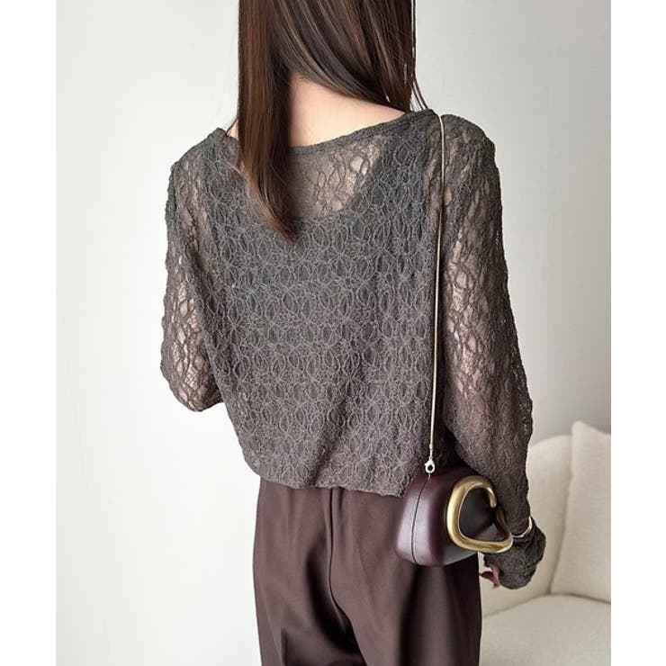 大人の上品映えレースアイテム。袖ギャザーレーストップス（長袖） | Classical Elf  | 詳細画像23 