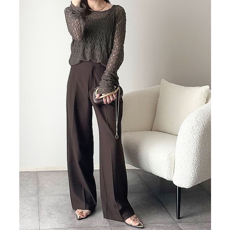 大人の上品映えレースアイテム。袖ギャザーレーストップス（長袖） | Classical Elf  | 詳細画像24 