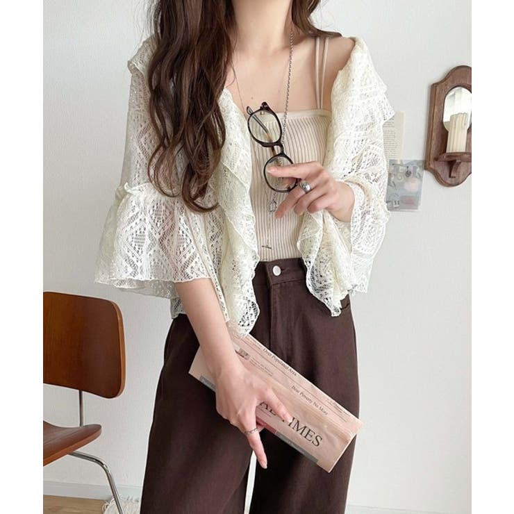 レースの余韻に浸る。ラッフルフリルデザイン総レースブラウス | Classical Elf  | 詳細画像8 