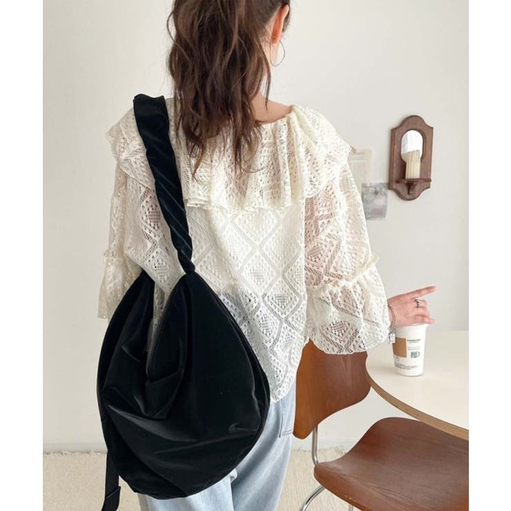 レースの余韻に浸る。ラッフルフリルデザイン総レースブラウス | Classical Elf  | 詳細画像9 