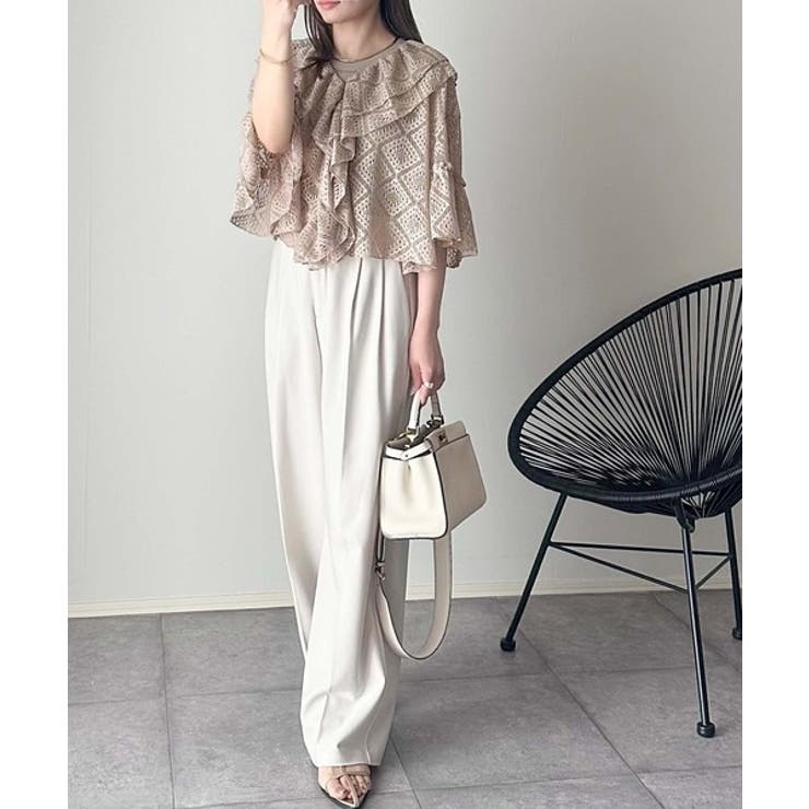 レースの余韻に浸る。ラッフルフリルデザイン総レースブラウス | Classical Elf  | 詳細画像27 