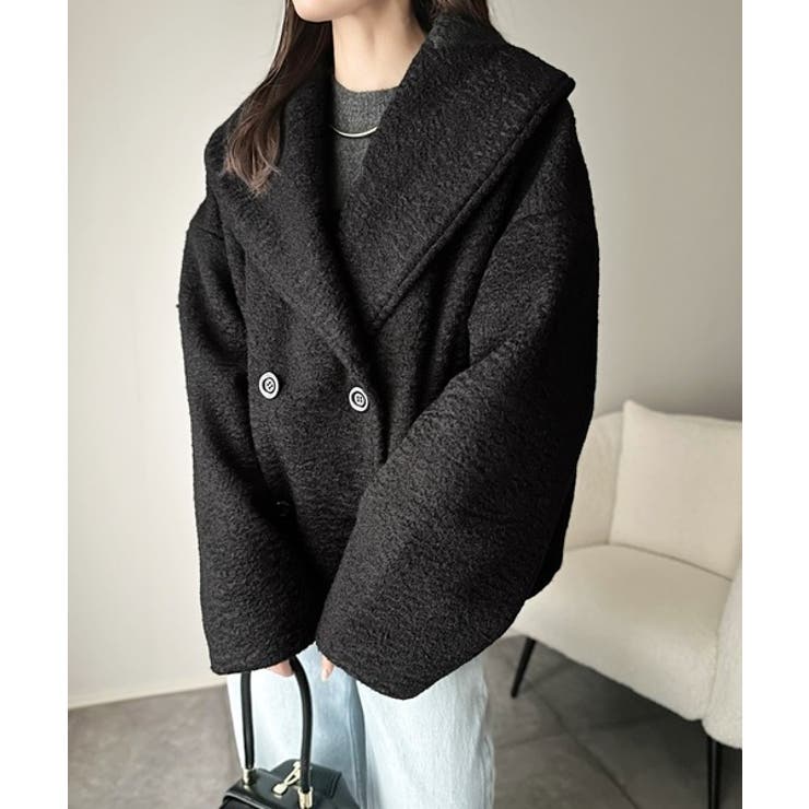 ビッグカラーで小顔見え。ふわっと羽織って、キュンとこなれる。ビッグカラーフェイク… | Classical Elf  | 詳細画像7 