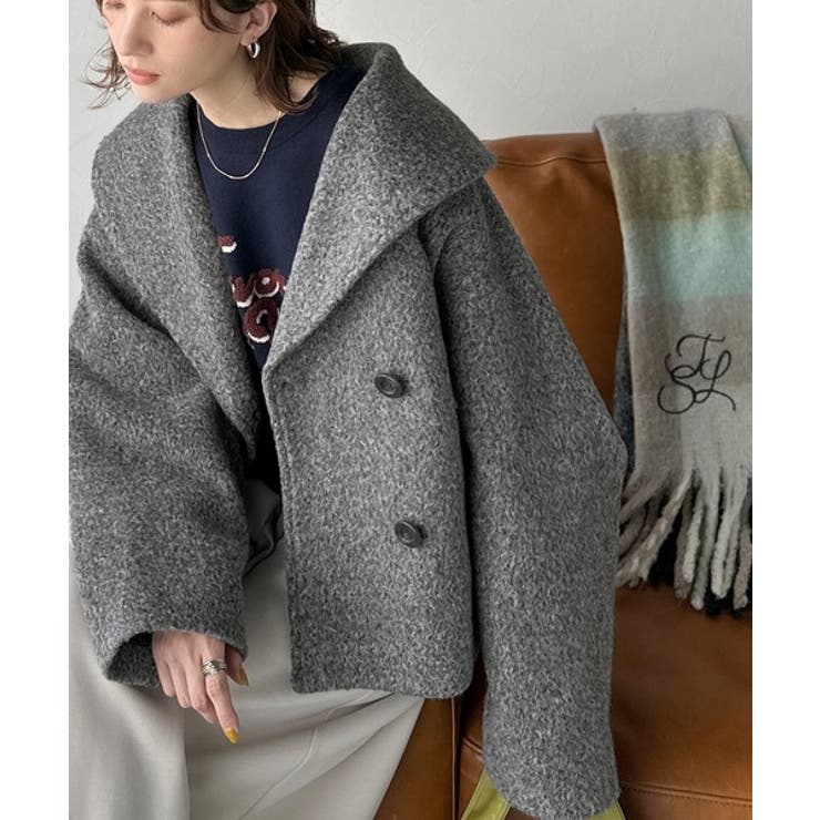 ビッグカラーで小顔見え。ふわっと羽織って、キュンとこなれる。ビッグカラーフェイク… | Classical Elf  | 詳細画像8 