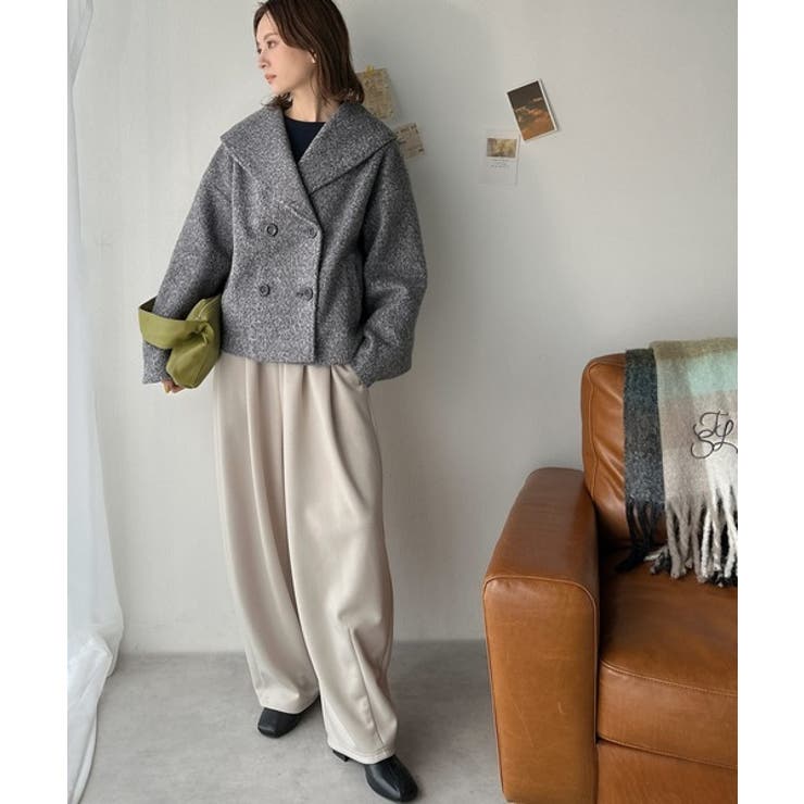 ビッグカラーで小顔見え。ふわっと羽織って、キュンとこなれる。ビッグカラーフェイク… | Classical Elf  | 詳細画像11 