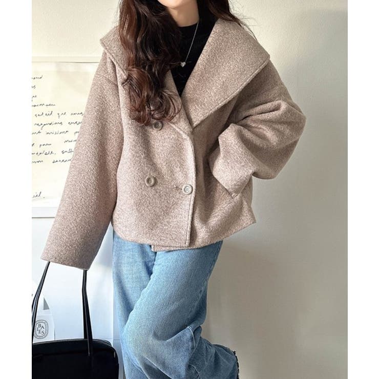 ビッグカラーで小顔見え。ふわっと羽織って、キュンとこなれる。ビッグカラーフェイク… | Classical Elf  | 詳細画像16 