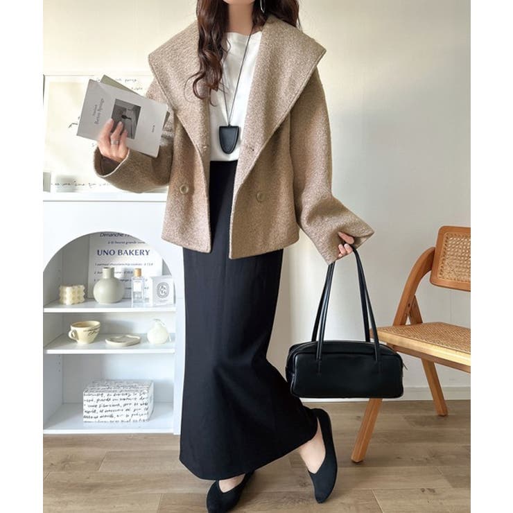 ビッグカラーで小顔見え。ふわっと羽織って、キュンとこなれる。ビッグカラーフェイク… | Classical Elf  | 詳細画像21 