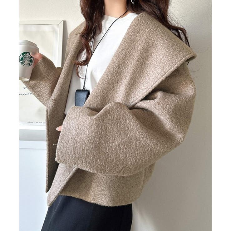 ビッグカラーで小顔見え。ふわっと羽織って、キュンとこなれる。ビッグカラーフェイク… | Classical Elf  | 詳細画像22 