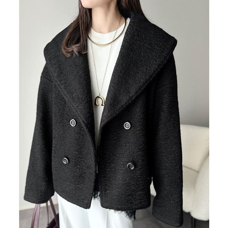 ビッグカラーで小顔見え。ふわっと羽織って、キュンとこなれる。ビッグカラーフェイク… | Classical Elf  | 詳細画像2 