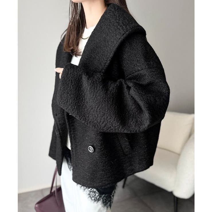 ビッグカラーで小顔見え。ふわっと羽織って、キュンとこなれる。ビッグカラーフェイク… | Classical Elf  | 詳細画像6 