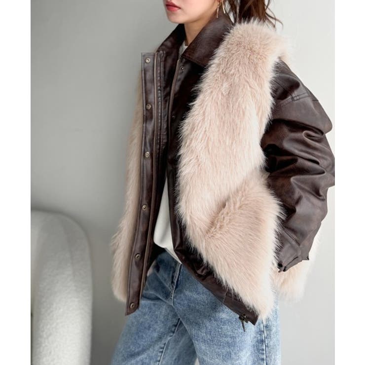 高級感をレイヤード。ふわふわミックスシャギーファーベスト | Classical Elf  | 詳細画像17 