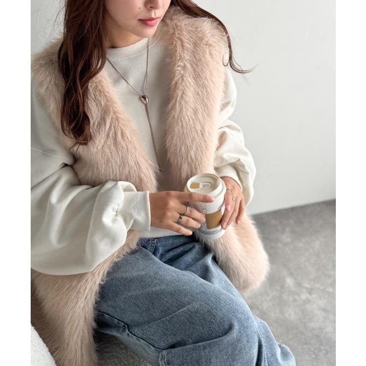 高級感をレイヤード。ふわふわミックスシャギーファーベスト | Classical Elf  | 詳細画像20 