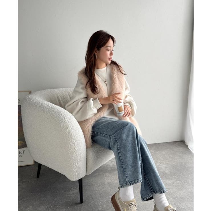 高級感をレイヤード。ふわふわミックスシャギーファーベスト | Classical Elf  | 詳細画像22 