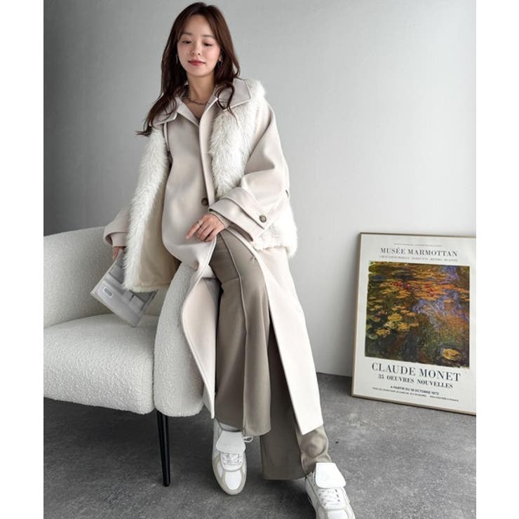 高級感をレイヤード。ふわふわミックスシャギーファーベスト | Classical Elf  | 詳細画像3 