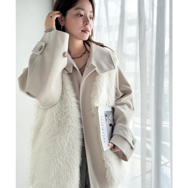 高級感をレイヤード。ふわふわミックスシャギーファーベスト | Classical Elf  | 詳細画像4 