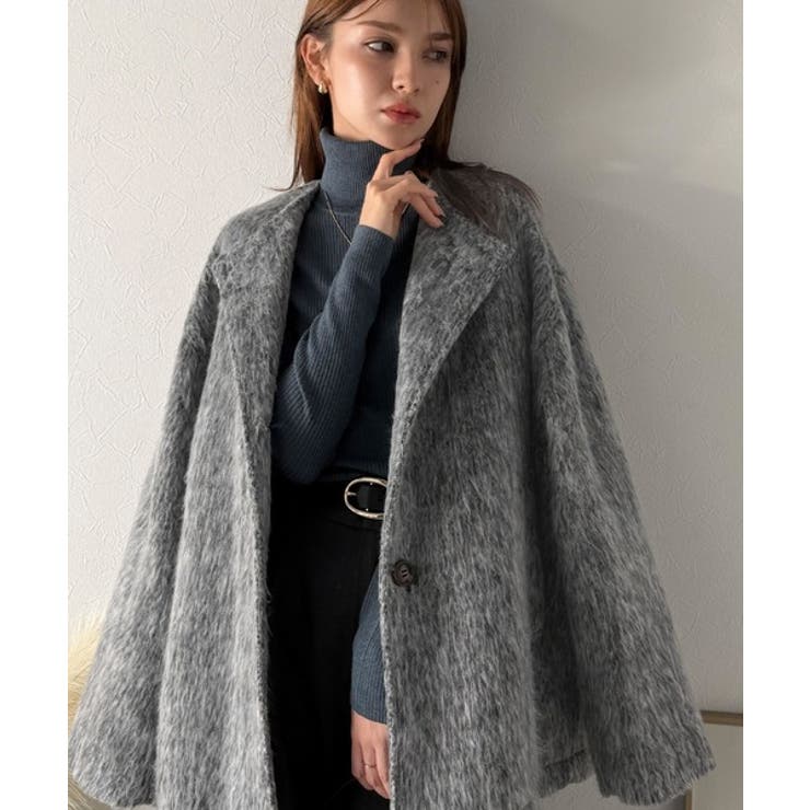 グレー | リラックス感漂うゆったり大人シルエット。ムードをまとう。ミックスシャギーミドルコ… | Classical Elf 