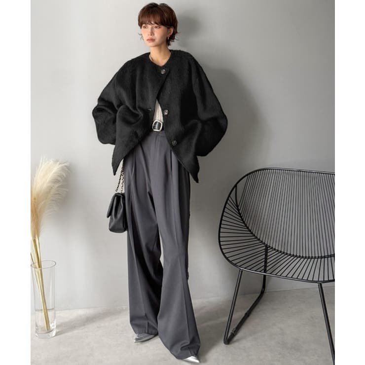 リラックス感漂うゆったり大人シルエット。ムードをまとう。ミックスシャギーミドルコ… | Classical Elf  | 詳細画像9 