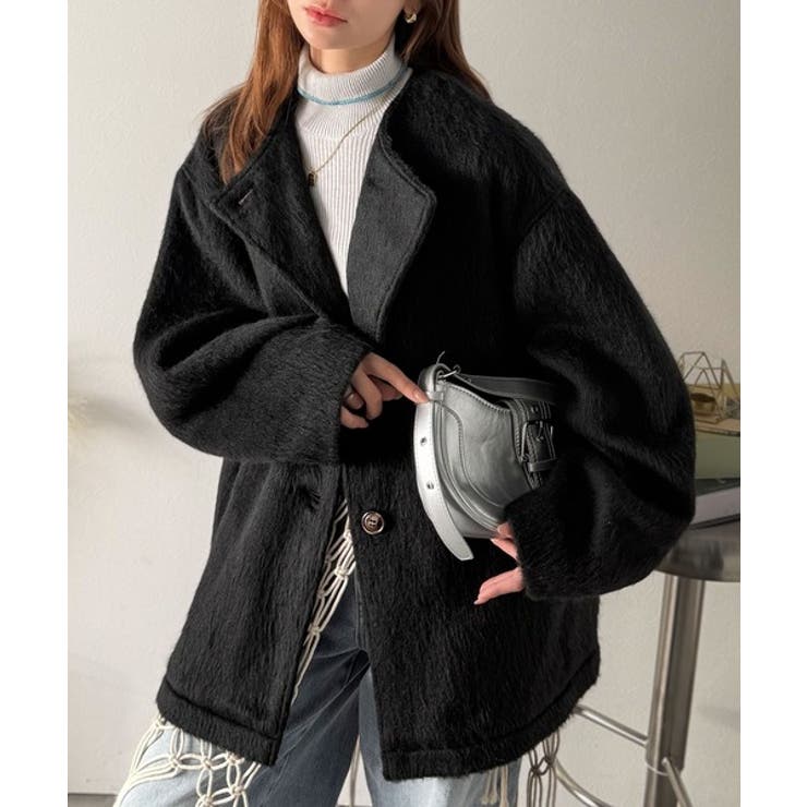 リラックス感漂うゆったり大人シルエット。ムードをまとう。ミックスシャギーミドルコ… | Classical Elf  | 詳細画像10 