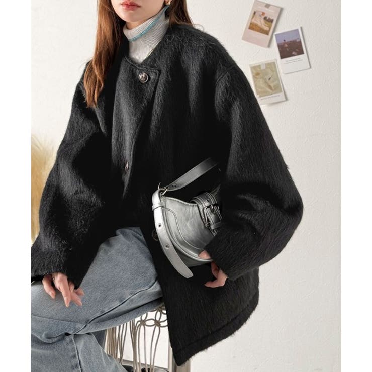 リラックス感漂うゆったり大人シルエット。ムードをまとう。ミックスシャギーミドルコ… | Classical Elf  | 詳細画像13 