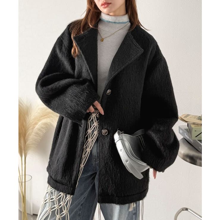 リラックス感漂うゆったり大人シルエット。ムードをまとう。ミックスシャギーミドルコ… | Classical Elf  | 詳細画像14 