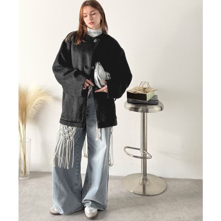 リラックス感漂うゆったり大人シルエット。ムードをまとう。ミックスシャギーミドルコ… | Classical Elf  | 詳細画像16 