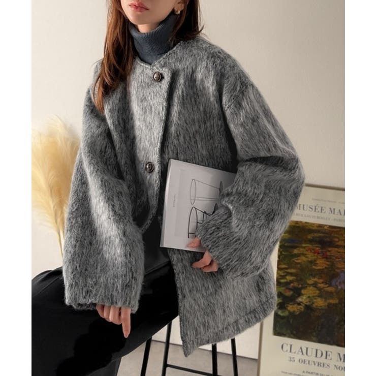 リラックス感漂うゆったり大人シルエット。ムードをまとう。ミックスシャギーミドルコ… | Classical Elf  | 詳細画像19 