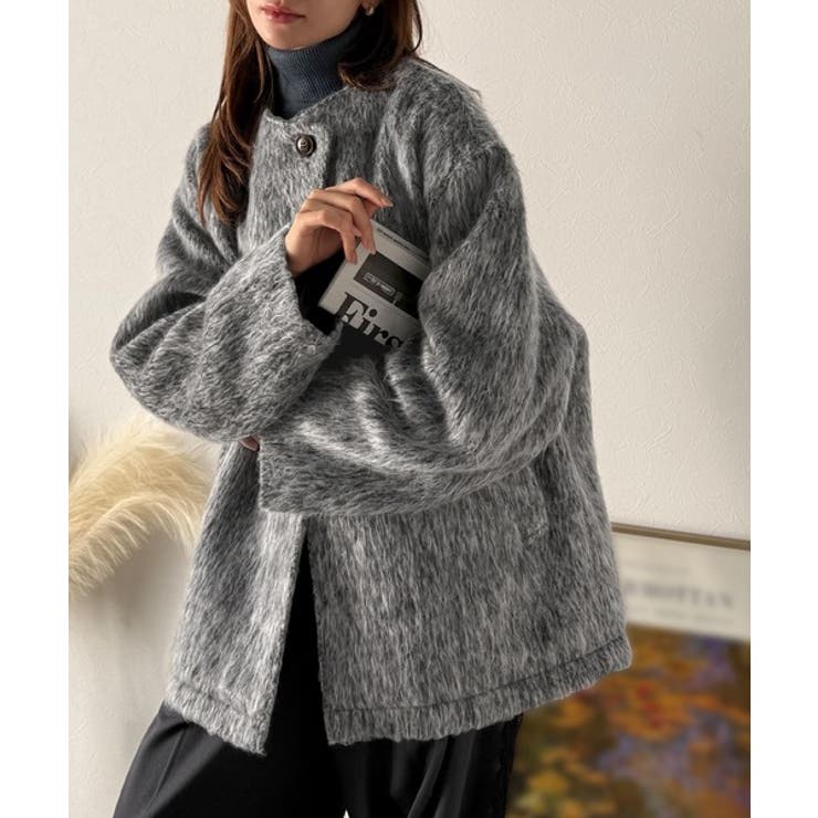 リラックス感漂うゆったり大人シルエット。ムードをまとう。ミックスシャギーミドルコ… | Classical Elf  | 詳細画像20 