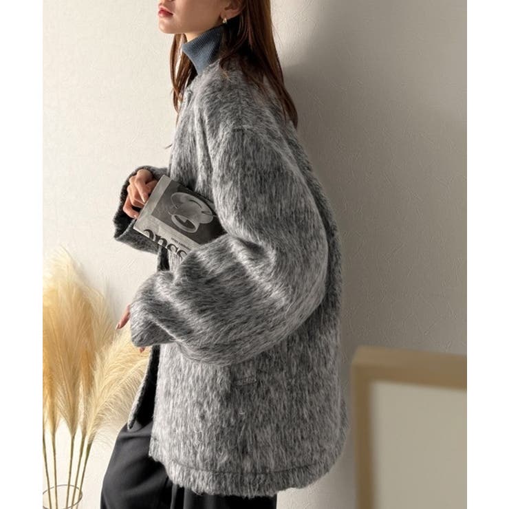 リラックス感漂うゆったり大人シルエット。ムードをまとう。ミックスシャギーミドルコ… | Classical Elf  | 詳細画像21 