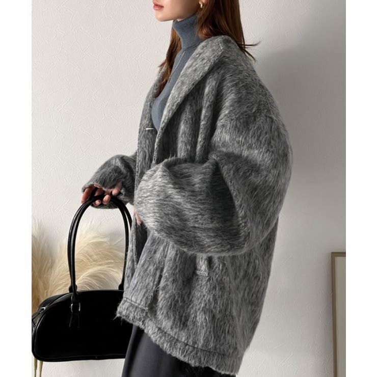 リラックス感漂うゆったり大人シルエット。ムードをまとう。ミックスシャギーミドルコ… | Classical Elf  | 詳細画像22 