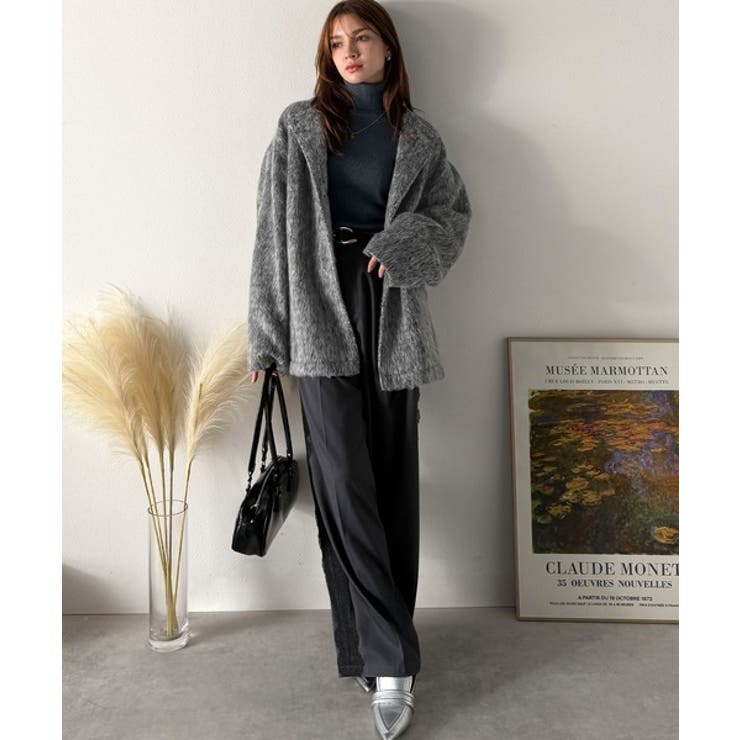 リラックス感漂うゆったり大人シルエット。ムードをまとう。ミックスシャギーミドルコ… | Classical Elf  | 詳細画像24 