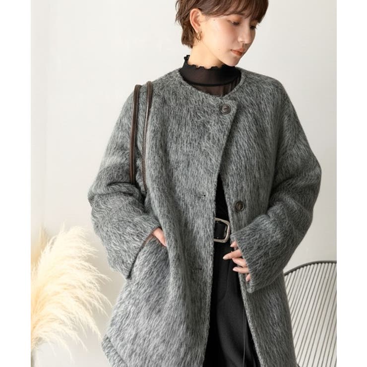 リラックス感漂うゆったり大人シルエット。ムードをまとう。ミックスシャギーミドルコ… | Classical Elf  | 詳細画像25 