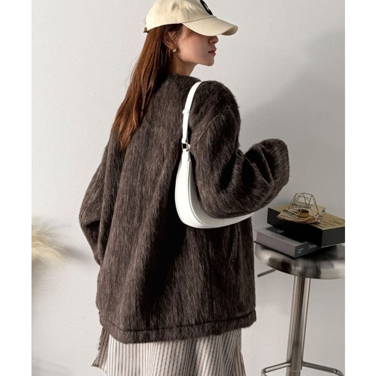 リラックス感漂うゆったり大人シルエット。ムードをまとう。ミックスシャギーミドルコ… | Classical Elf  | 詳細画像39 