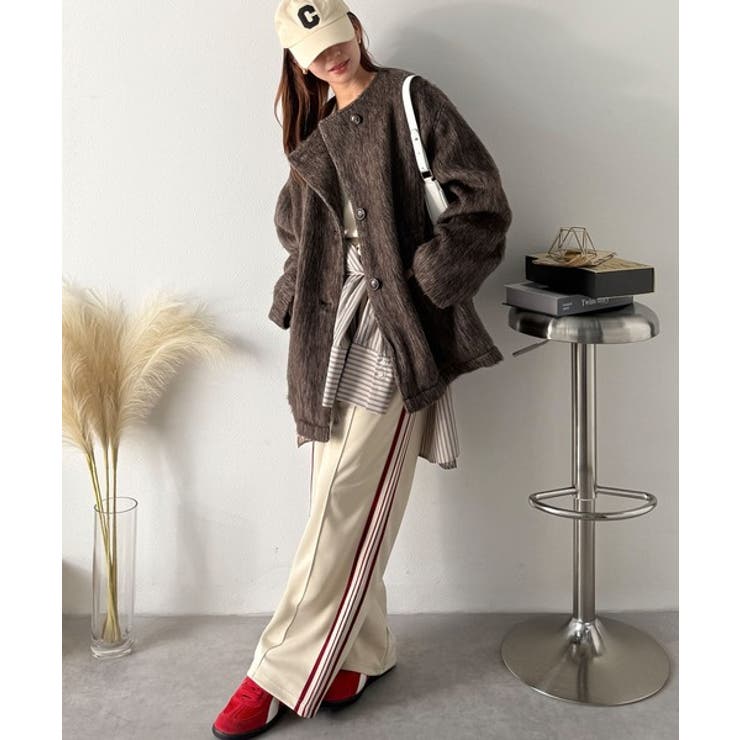 リラックス感漂うゆったり大人シルエット。ムードをまとう。ミックスシャギーミドルコ… | Classical Elf  | 詳細画像41 