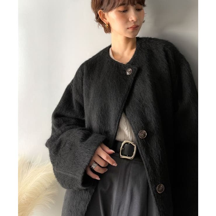 リラックス感漂うゆったり大人シルエット。ムードをまとう。ミックスシャギーミドルコ… | Classical Elf  | 詳細画像2 