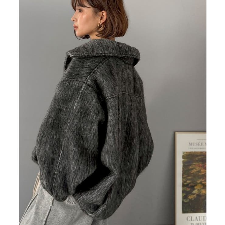 暖かさとおしゃれを両立♪ミックスシャギースタンドカラー比翼ミドルコート | Classical Elf  | 詳細画像8 